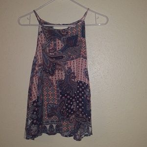 Elodie Open back Halter Boho Patterned Top